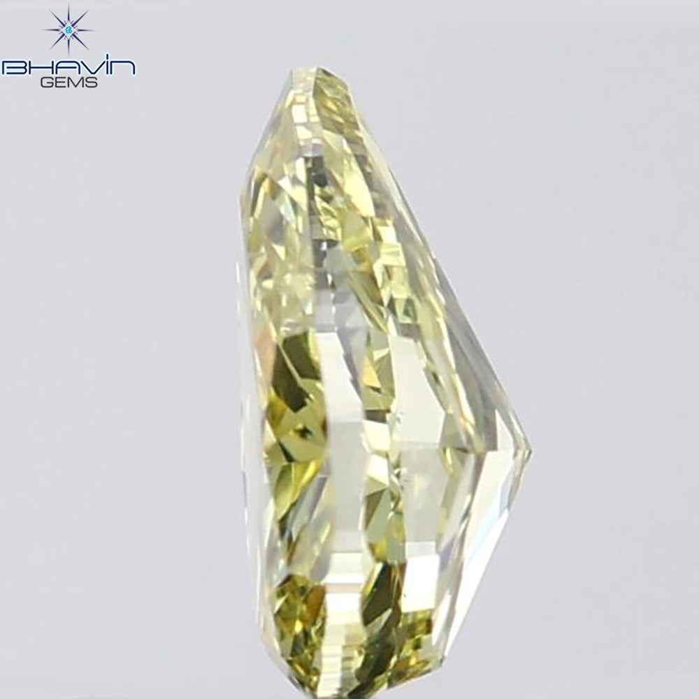 0.19 CT ラディアント シェイプ ナチュラル ダイヤモンド イエロー カラー VS1 クラリティ (3.95 MM)