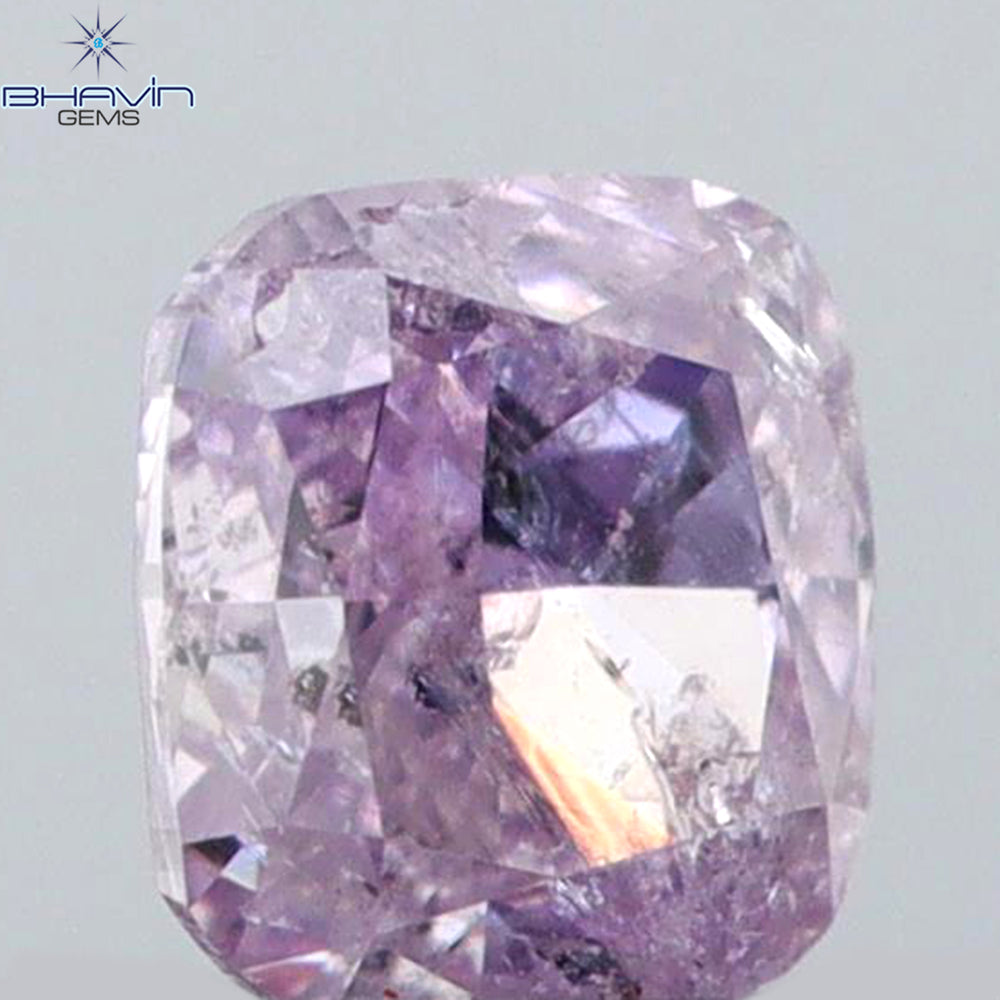 0.14 CT Cushion Shape Natural Diamond Pink Color I2 Clarity (2.86 MM)