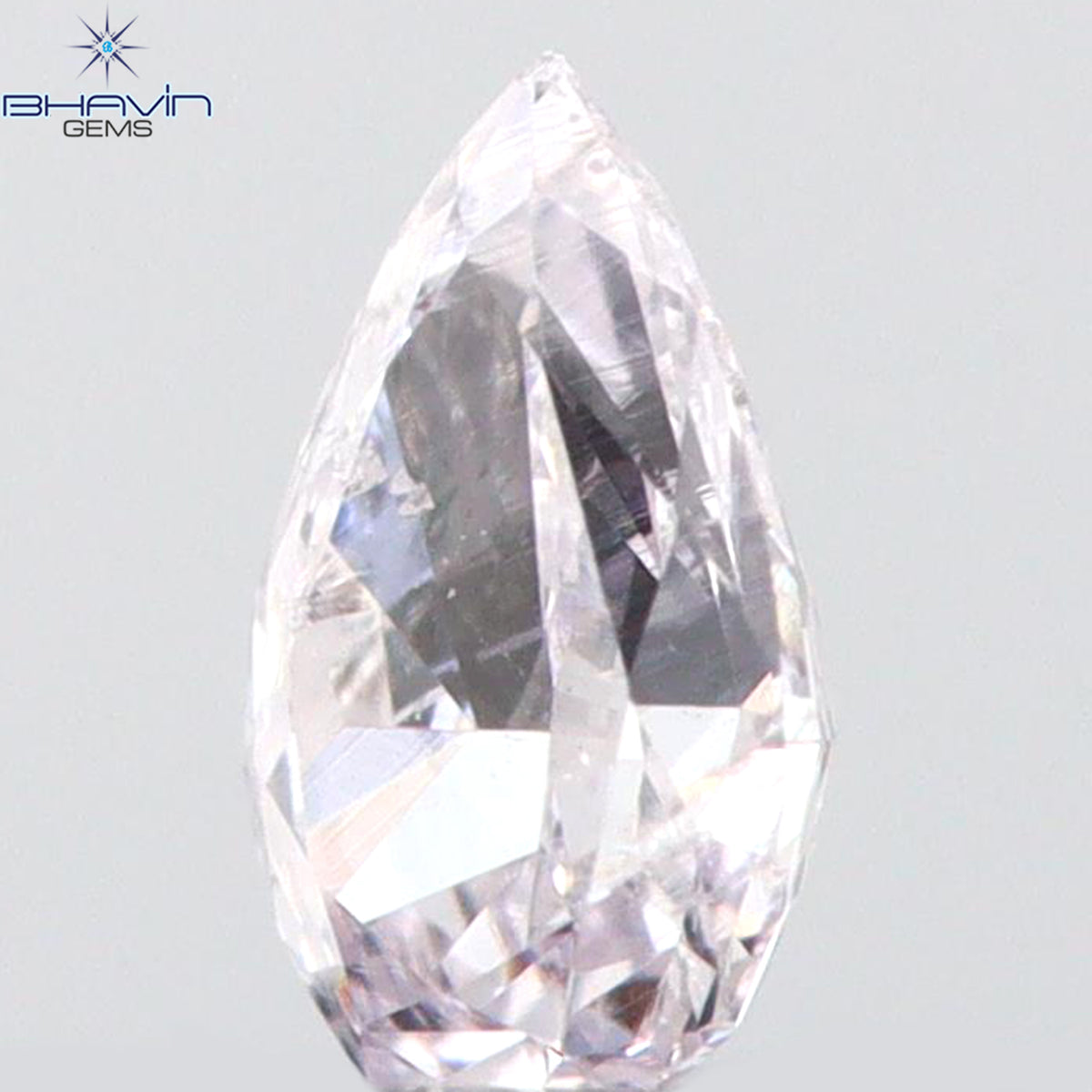 0.08 CT ペアシェイプ ナチュラル ダイヤモンド ピンク色 VS1 クラリティ (3.45 MM)