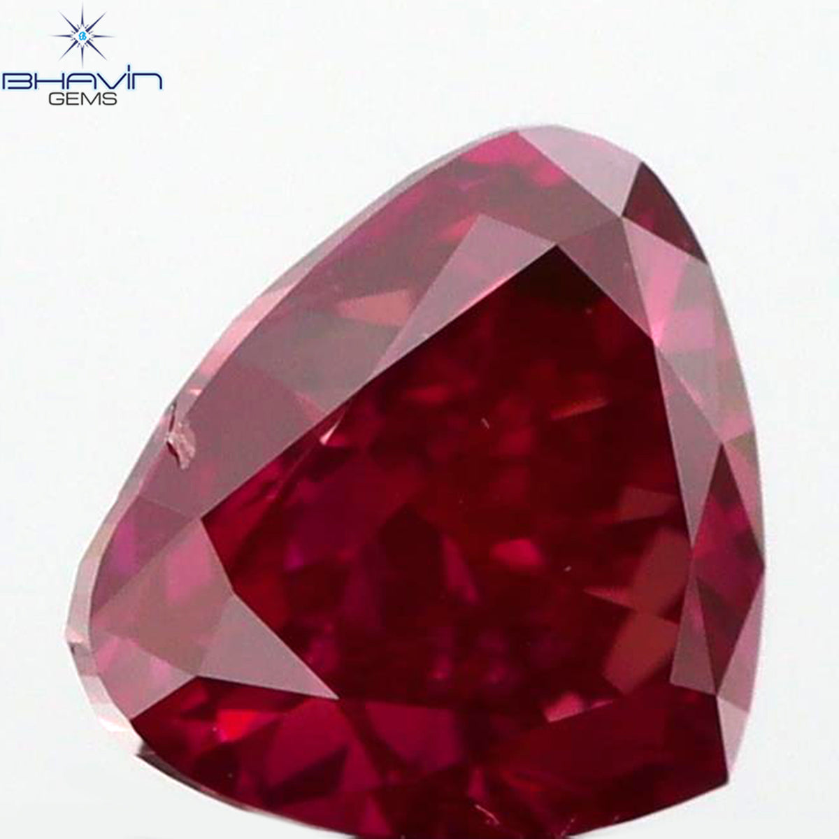 0.49 CT Natural Heart Diamond Enhanced Pink Color Clarity VS2 (4.90 MM)