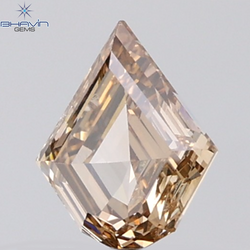 1.06 CT Kite Diamond Natural Brown Color SI1 Clarity (7.85 MM)