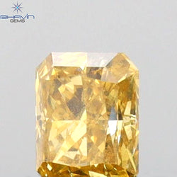 0.31 CT Radiant Shape Natural Diamond Orange (Chameleon) Color SI1 Clarity (4.30 MM)