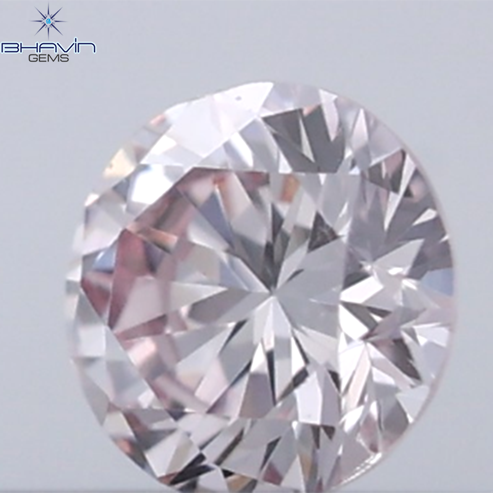 0.07 CT Round Natural Diamond Pink (Argyle) Color VS Clarity