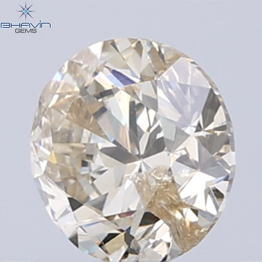 0.18 CT ラウンド ローズ カット シェイプ 天然ダイヤモンド ピンク色 I2 クラリティ (3.86 MM)
