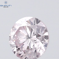 0.07 CT Round Natural Diamond Pink Color SI2 Clarity