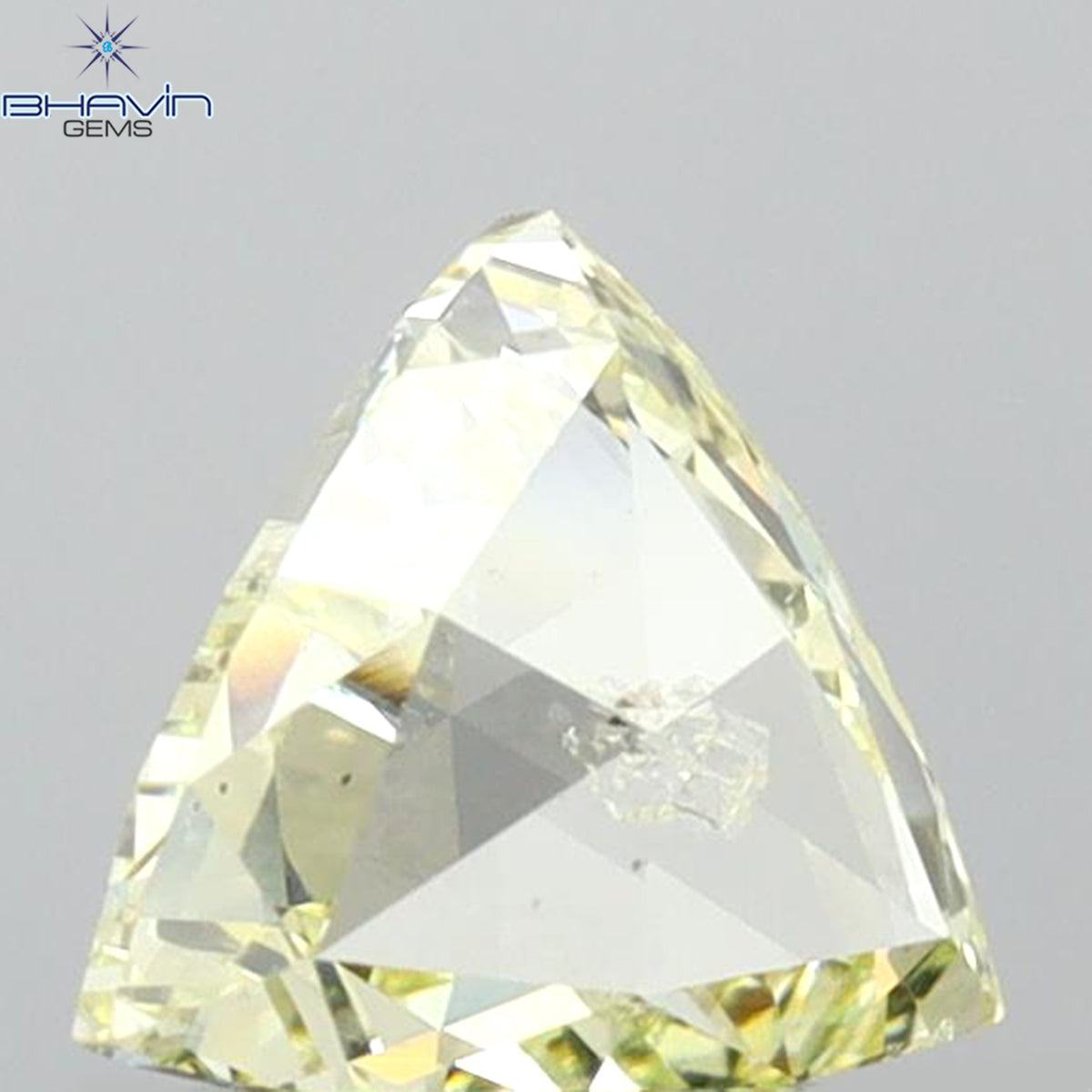 0.64 CT Natural Triangle Diamond Fancy Yellow Color Clarity SI2 (6.15 MM)