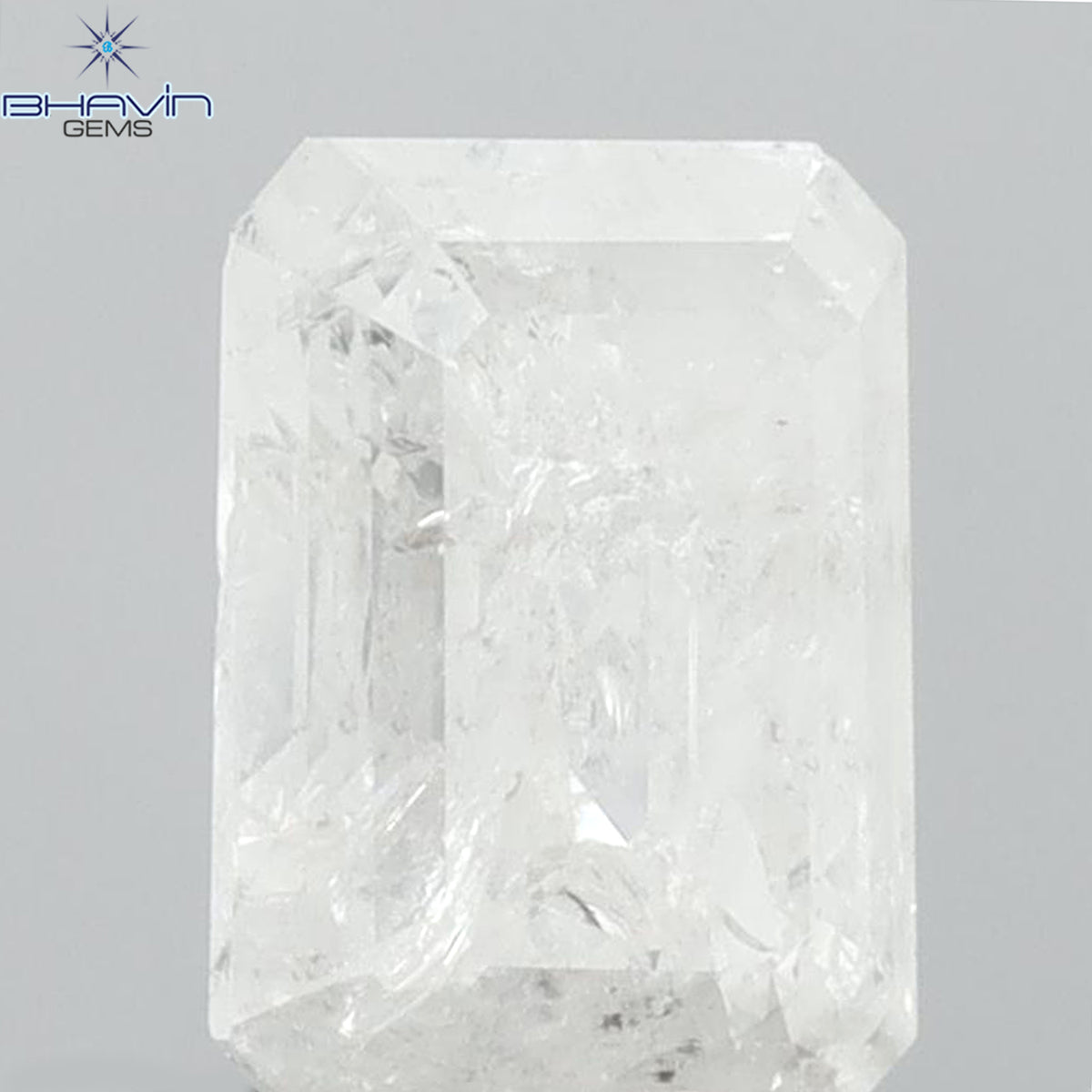 0.94 CT Emerald Shape Natural Diamond White Color I3 Clarity (6.63 MM)