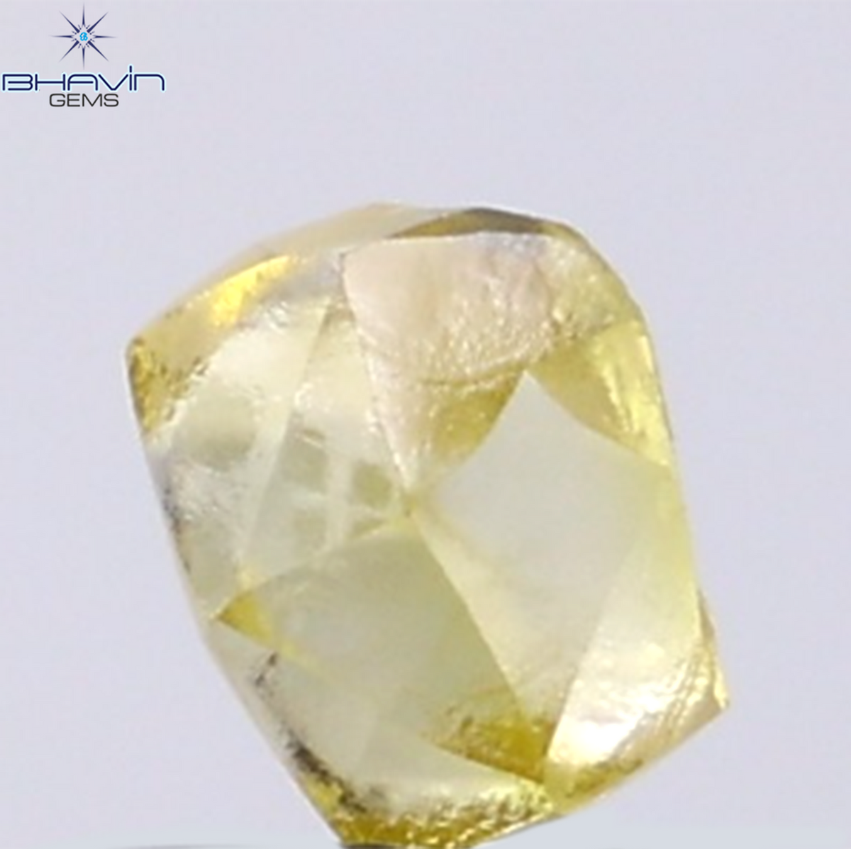 1.12 CT Natural Rough Diamond Enhanced Yellow Color Clarity VS (5.96 MM)