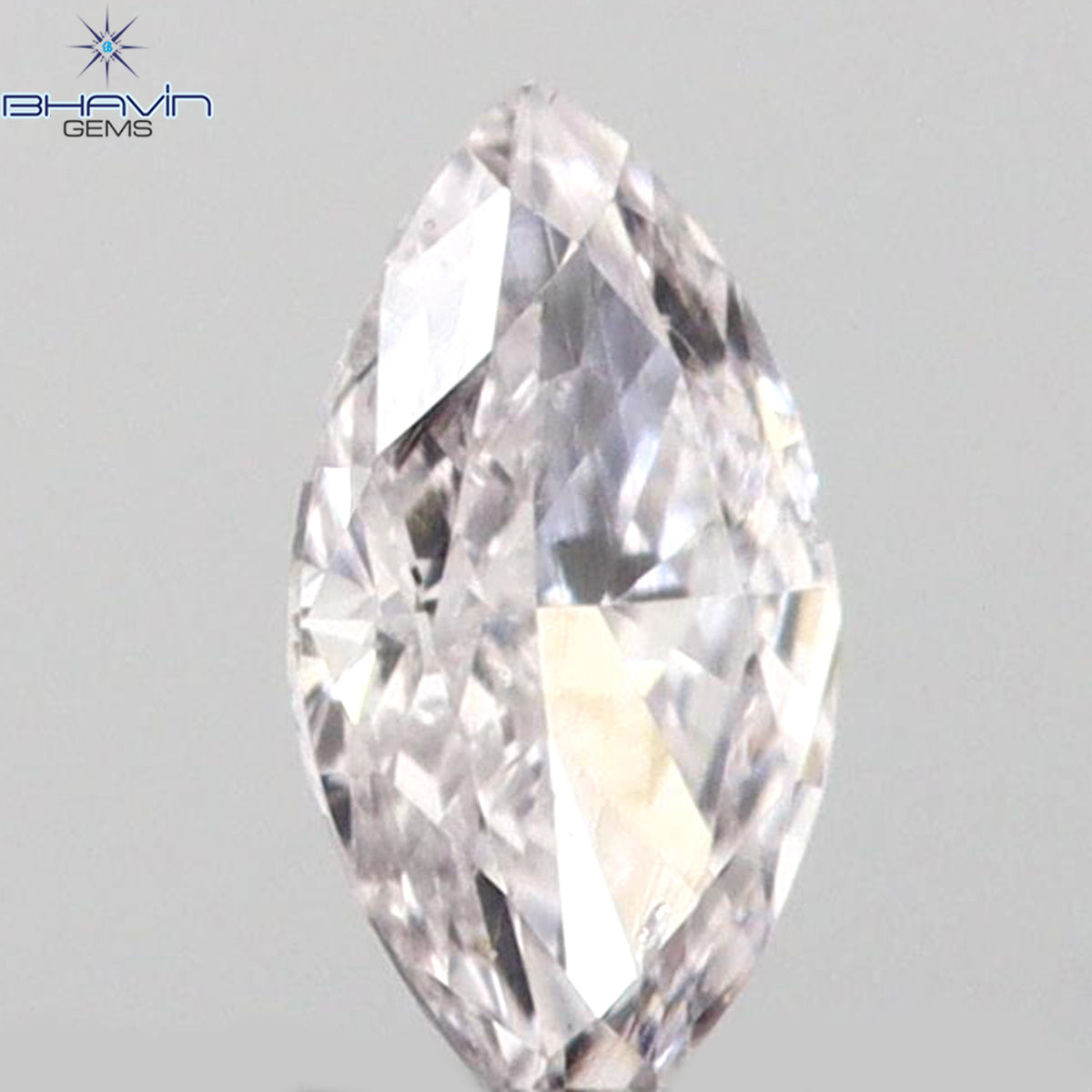 0.05 CT マーキスシェイプ 天然ルースダイヤモンド ピンクカラー SI1 クラリティ (3.63 MM)
