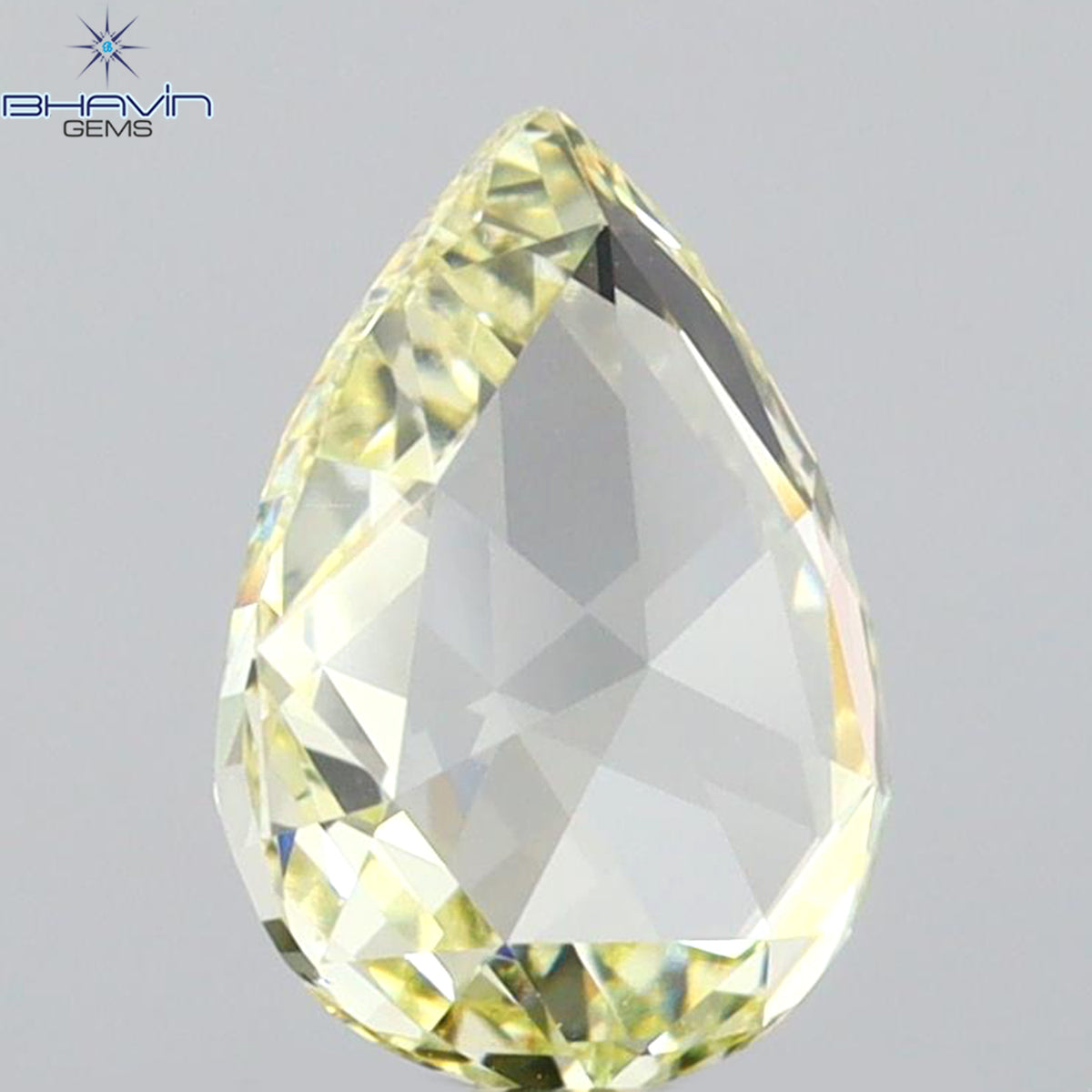 0.71 CT Natural Pear Diamond Fancy Yellow Color Clarity VVS1 (7.25 MM)