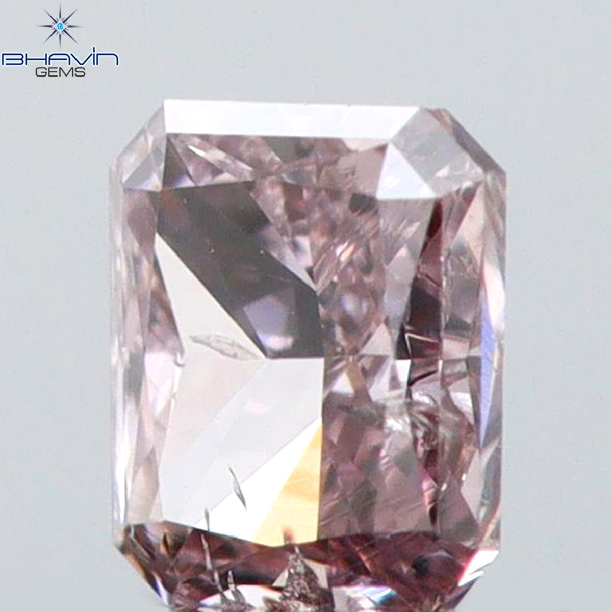 0.11 CT Natural Radiant Diamond Intense Pink Color Clarity SI1 (2.90 MM)