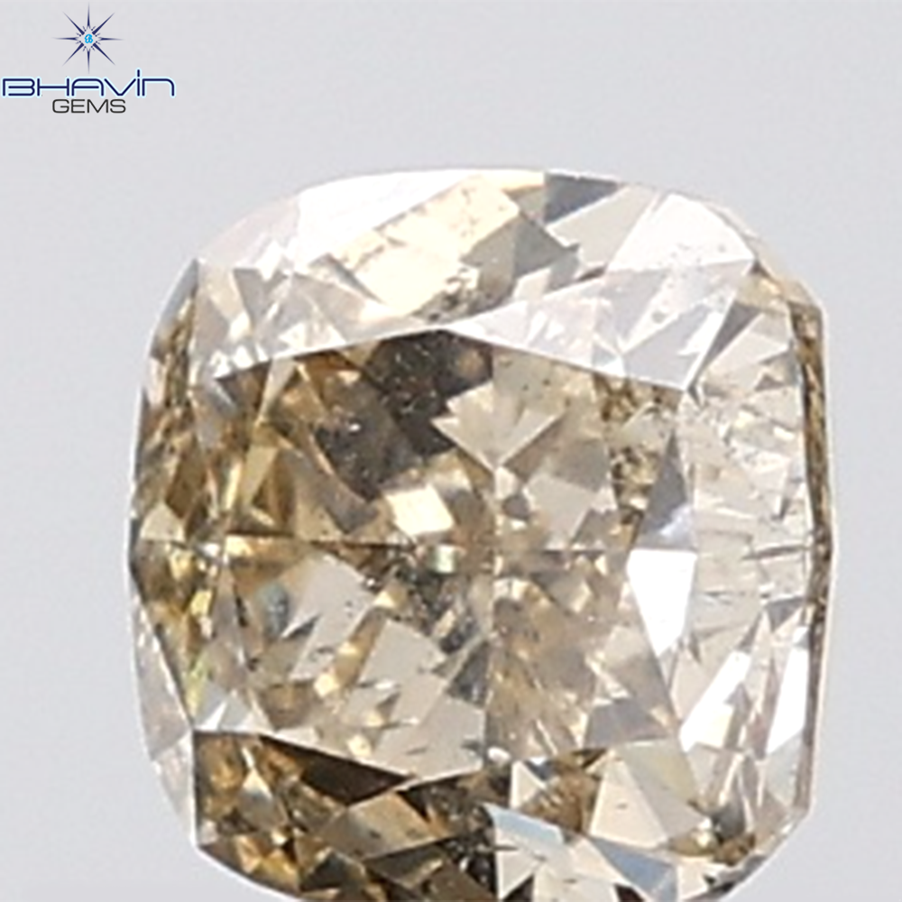 0.82 CT Cushion Diamond Natural Brown Color SI Clarity (5.03 MM)