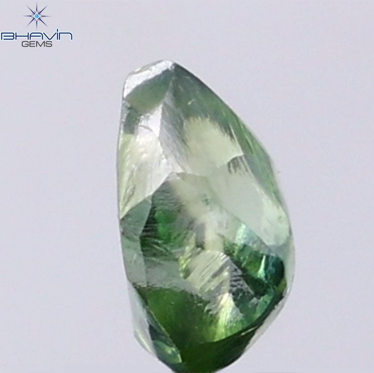 1.57 CT Natural Rough Diamond Enhanced Green Blue Color Clarity VS (7.54 MM)