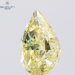 GIA認定 1.27 CT クッションダイヤモンド イエローカラー 天然ダイヤモンド VS1 クラリティ (5.97 MM)