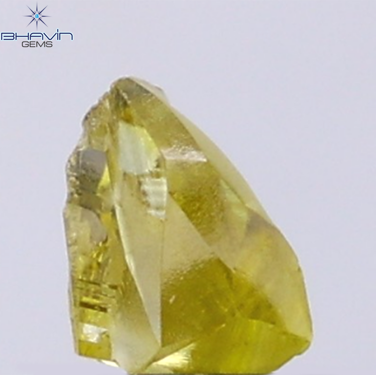 0.91 CT Natural Rough Diamond Enhanced Yellow Color Clarity VS (6.36 MM)