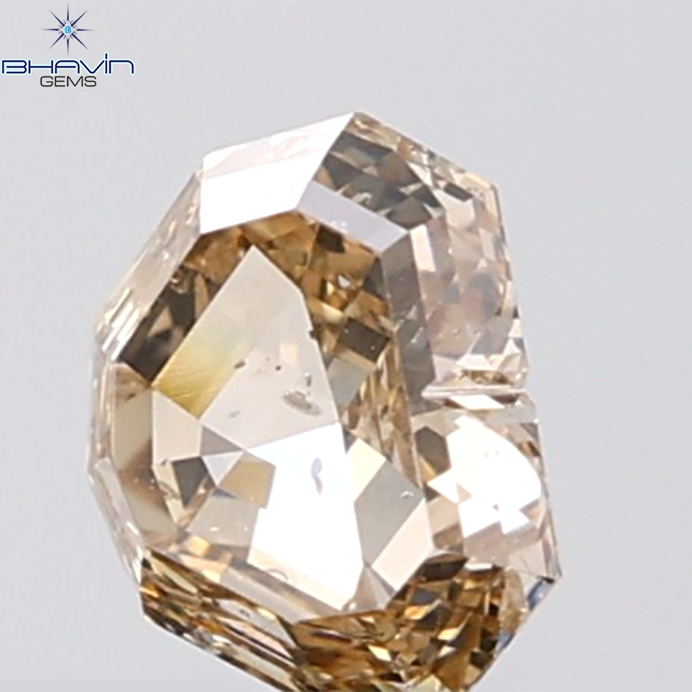1.07 CT Heart Diamond Natural Brown Color SI2 Clarity (6.37 MM)
