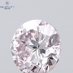 0.18 CT ラウンド ローズ カット シェイプ 天然ダイヤモンド ピンク色 I2 クラリティ (3.86 MM)