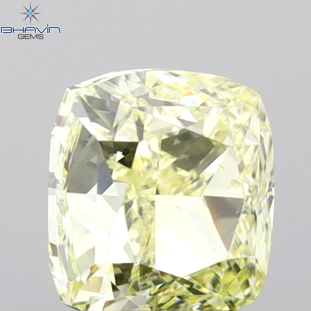 GIA Certified 1.01 CT Cushion Diamond Yellow Color Natural Loose Diamond VS2 Clarity (5.41 MM)