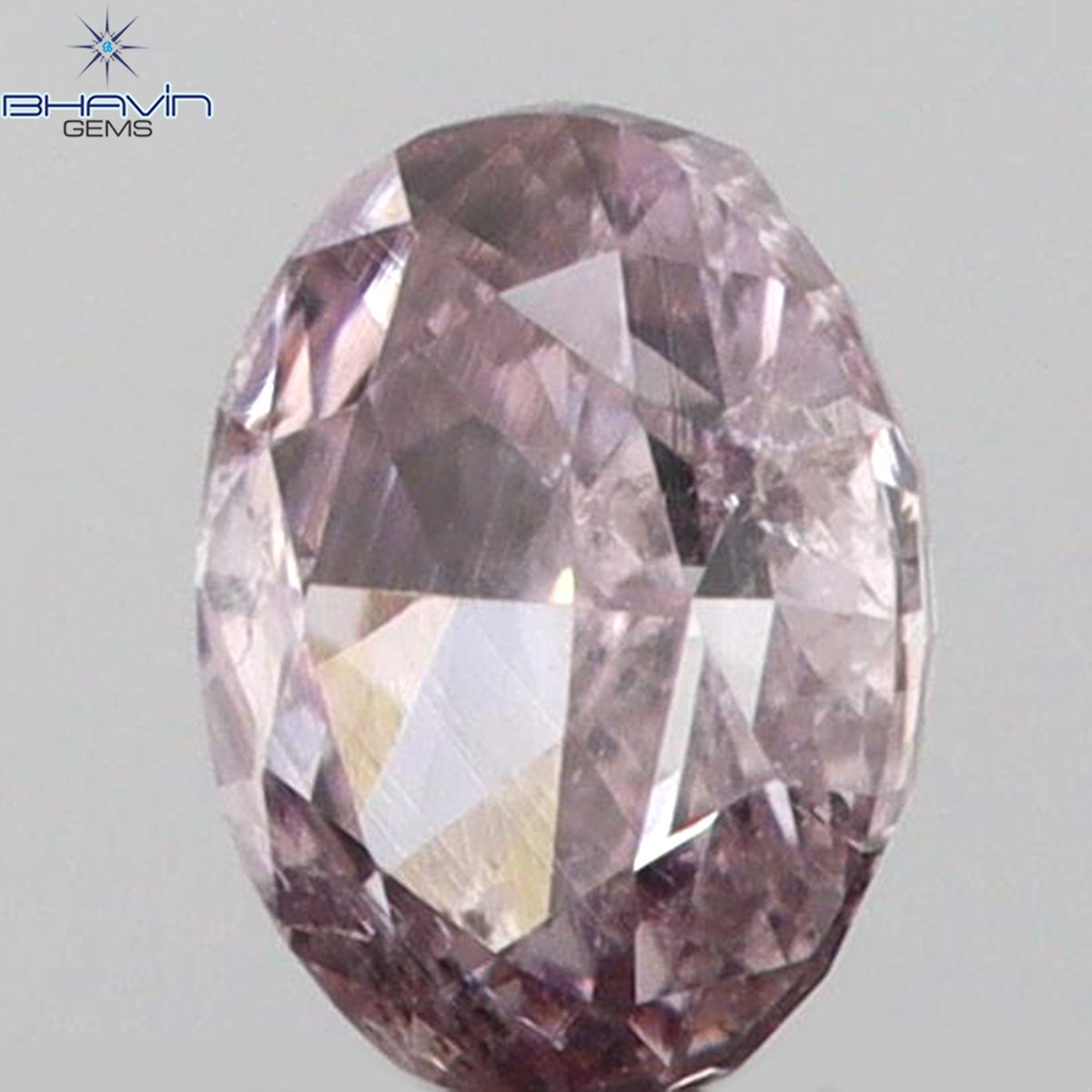 0.07 CT オーバルシェイプ 天然ダイヤモンド ピンクカラー SI1 クラリティ (2.84 MM)