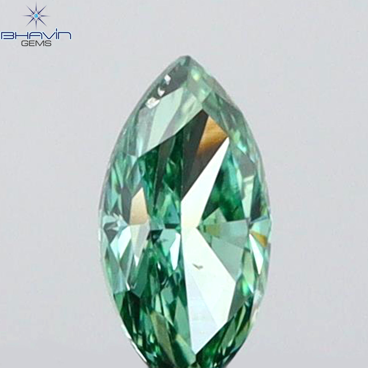 0.06 CT Natural Marquise Diamond Enhanced Vivid Green Color Clarity VS1 (3.68 MM)