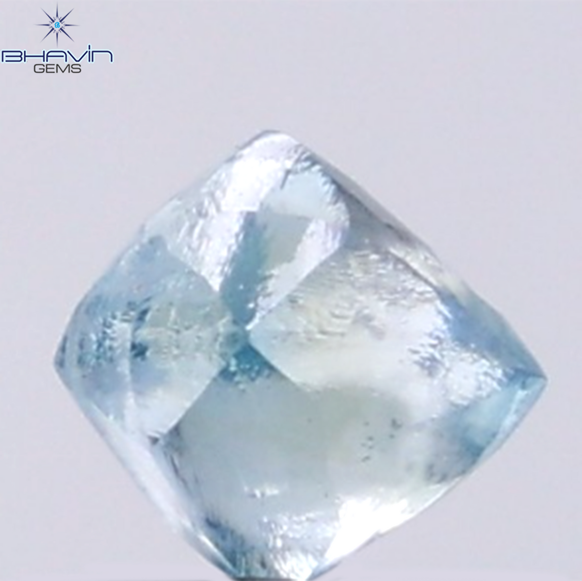1.22 CT Natural Rough Diamond Enhanced Blue Color Clarity VS (6.13 MM)