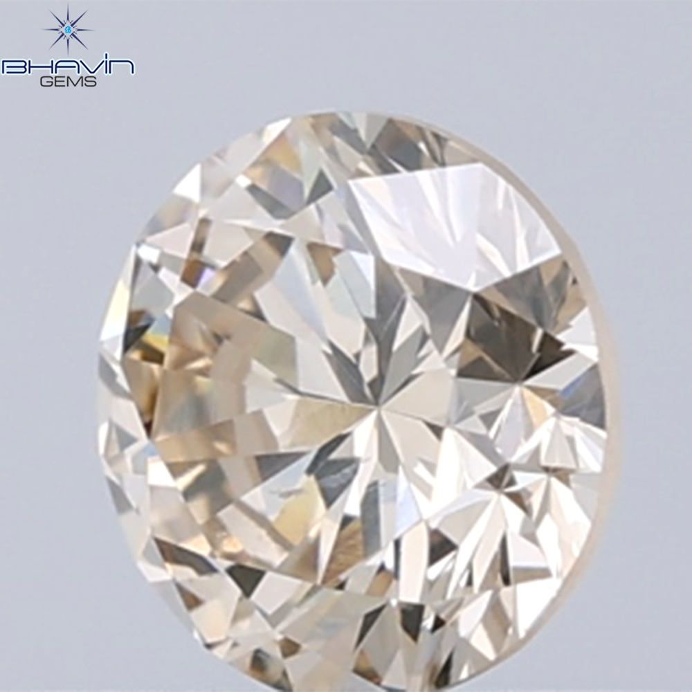 0.45 CT Natural Round Diamond Brown Color Clarity VS2 (4.84 MM)