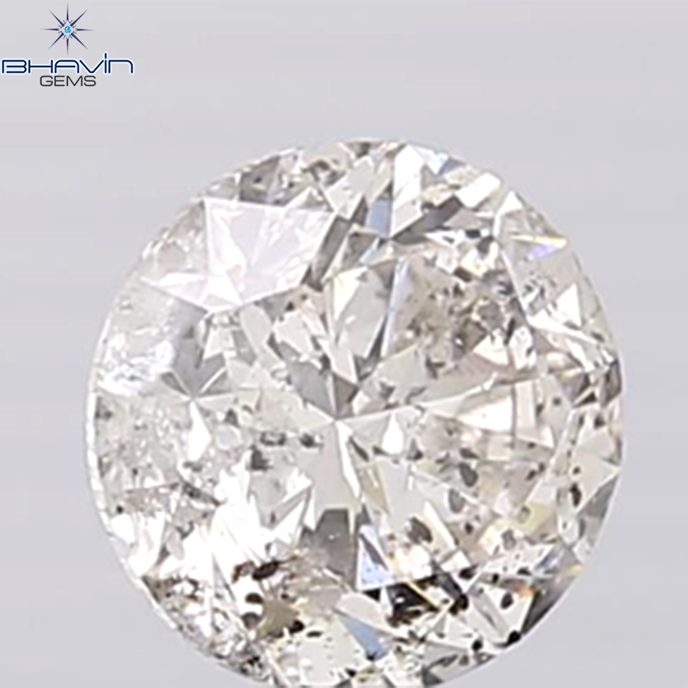 0.90 CT Round Shape Natural Diamond White Color I2 Clarity (6.07 MM)