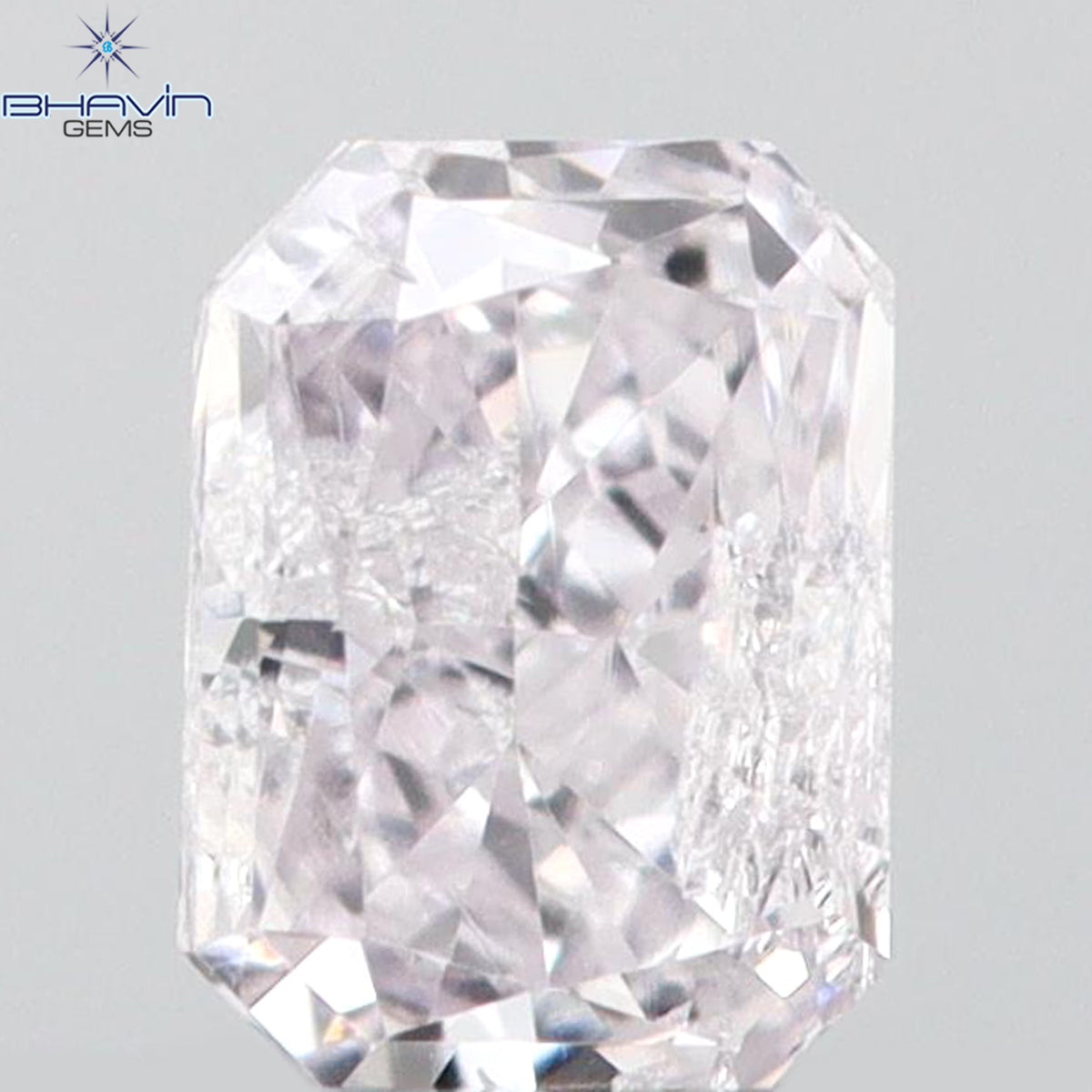 0.08 CT ラディアント シェイプ ナチュラル ダイヤモンド ピンク色 SI2 クラリティ (2.38 MM)