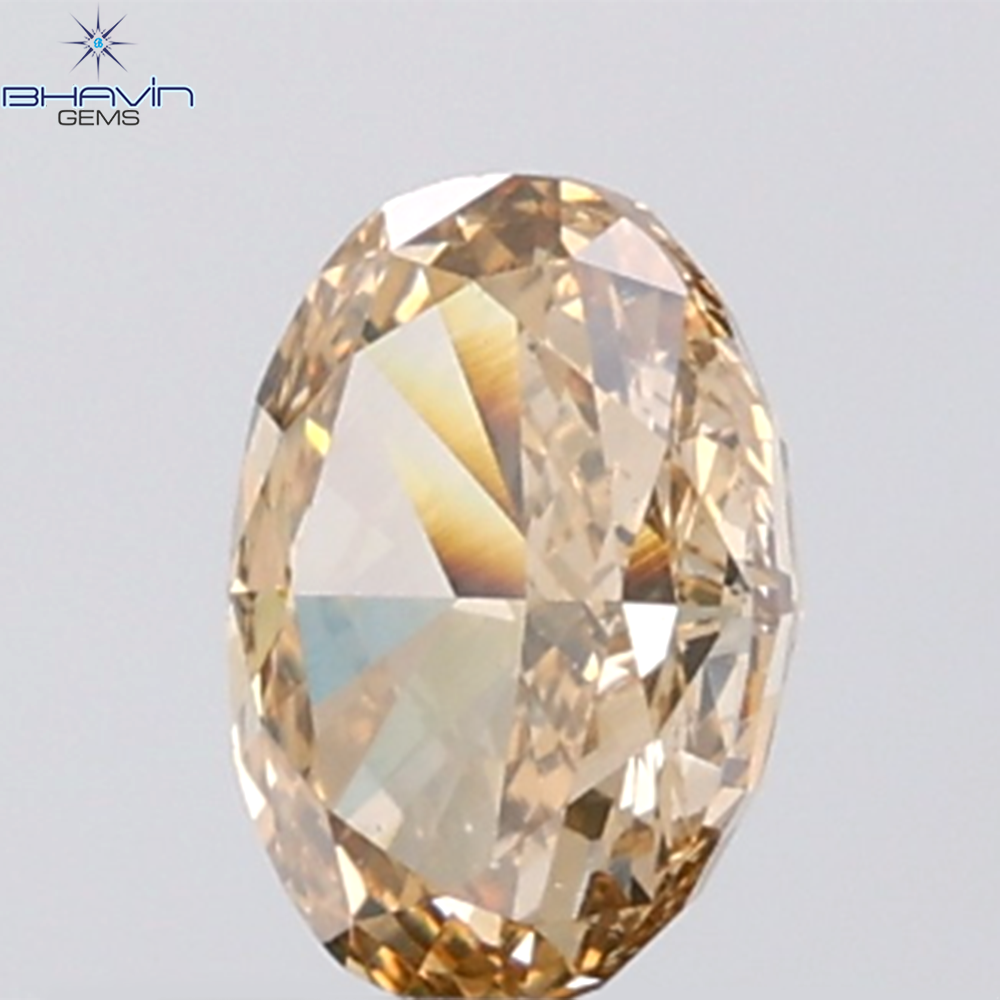1.21 CT Oval Diamond Natural Brown Color VS1 Clarity (7.57 MM)