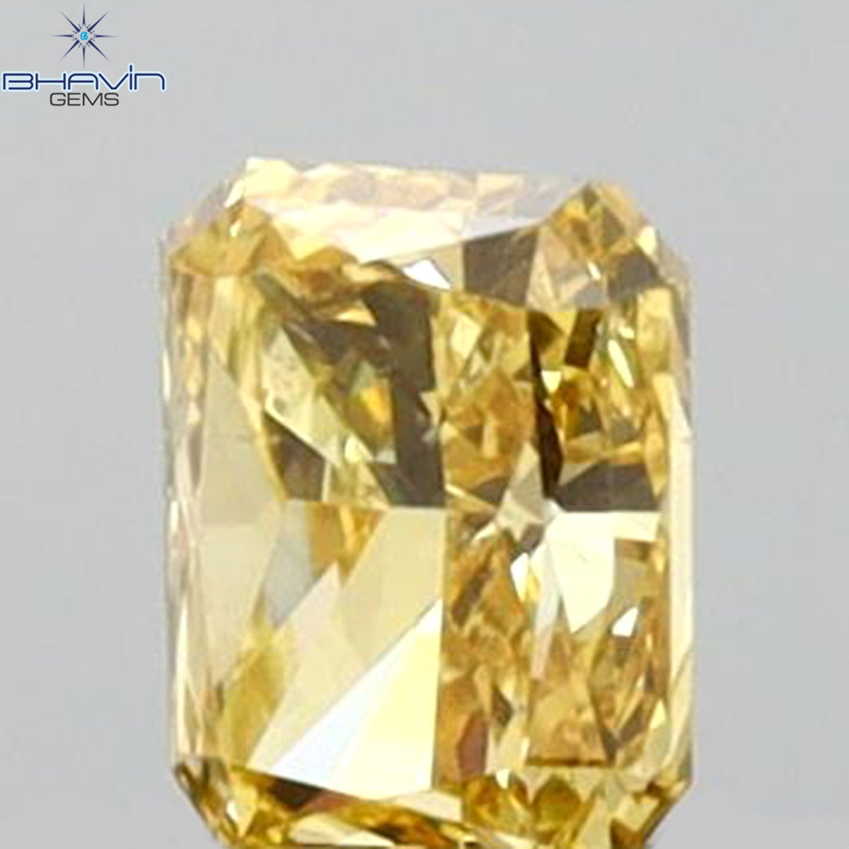0.15 CT ラディアントシェイプ 天然ダイヤモンド オレンジカラー VS2 クラリティ (3.28 MM)