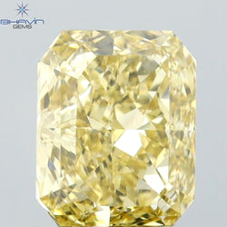 1.05 CT Radiant Shape Natural Diamond Brown Yellow Color VSI Clarity (6.76 MM)