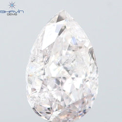 0.24 CT Pear Shape Natural Diamond Pink Color I2 Clarity (4.52 MM)