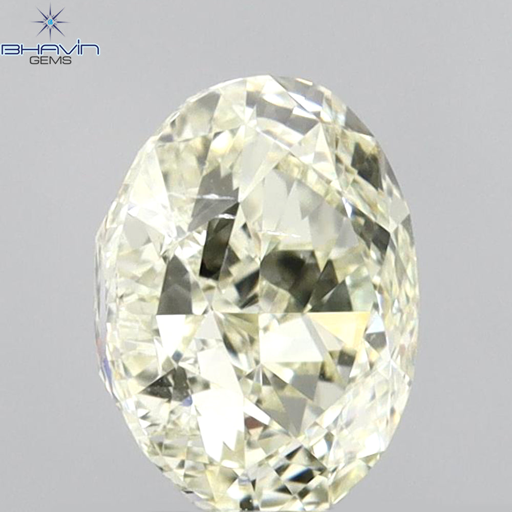 1.00 CT Oval Shape Natural Diamond Yellow Color VS2 Clarity (6.75 MM)