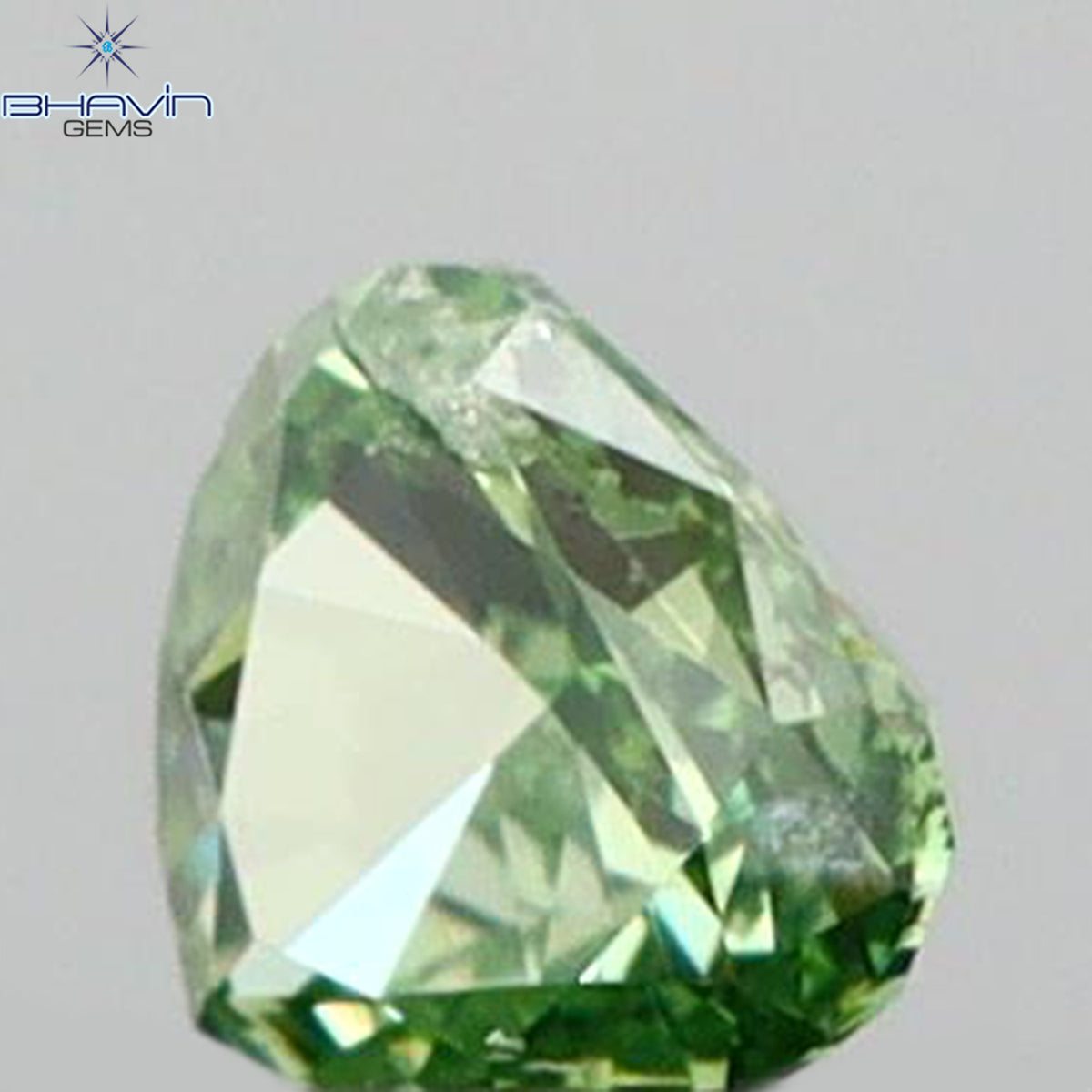 0.06 CT Natural Heart Diamond Enhanced Vivid Green Color Clarity SI1 (2.46 MM)