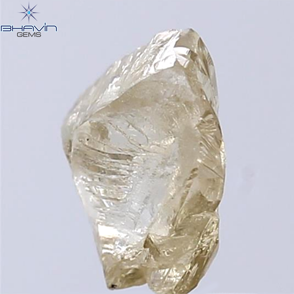 2.30 CT Rough Shape Natural Diamond Green Yellow Color SI Clarity (9.55 MM)