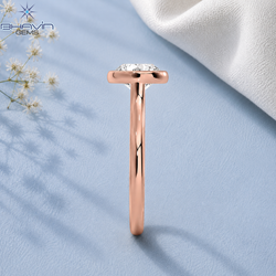 Round Brilliant Cut Bezel Set Solitaire Engagement Ring in Rose Gold
