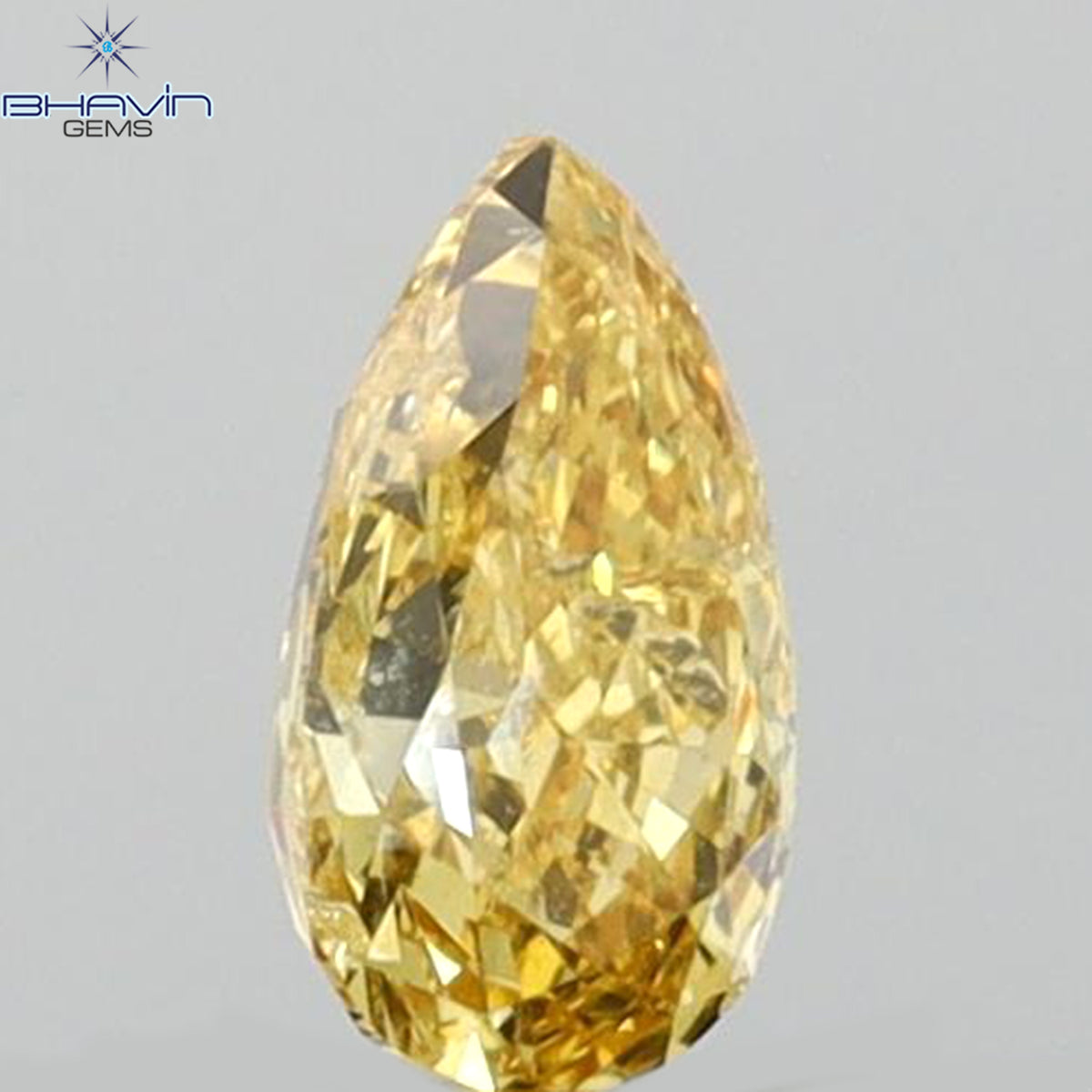 0.19 CT Natural Pear Diamond Orange Color Clarity SI1 (4.68 MM)