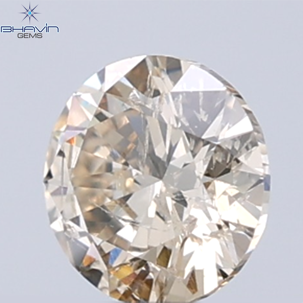 0.30 CT Natural Round Diamond Brown Color Clarity I1 (4.34 MM)