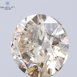 0.30 CT Natural Round Diamond Brown Color Clarity I1 (4.34 MM)