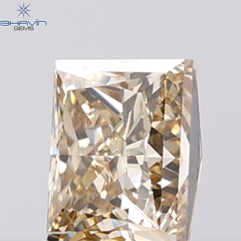 1.01 CT Princess Shape Natural Brown Diamond SI Clarity (5.43 MM )