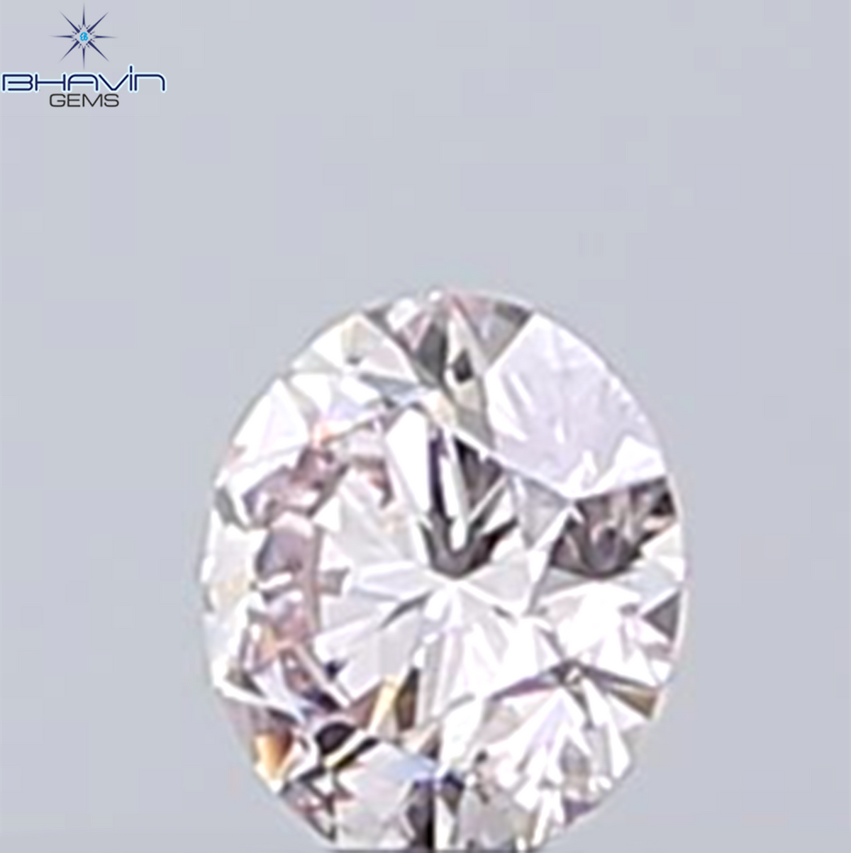 0.49 CT ラフシェイプ ナチュラル ダイヤモンド ピンク色 I3 クラリティ (4.90 MM)