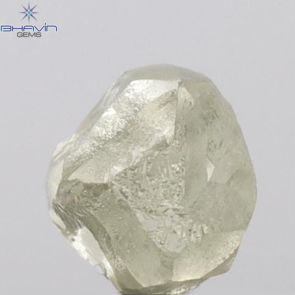 1.79 CT Rough Shape Natural Loose Diamond Yellow (M) Color SI2 Clarity (6.31 MM)