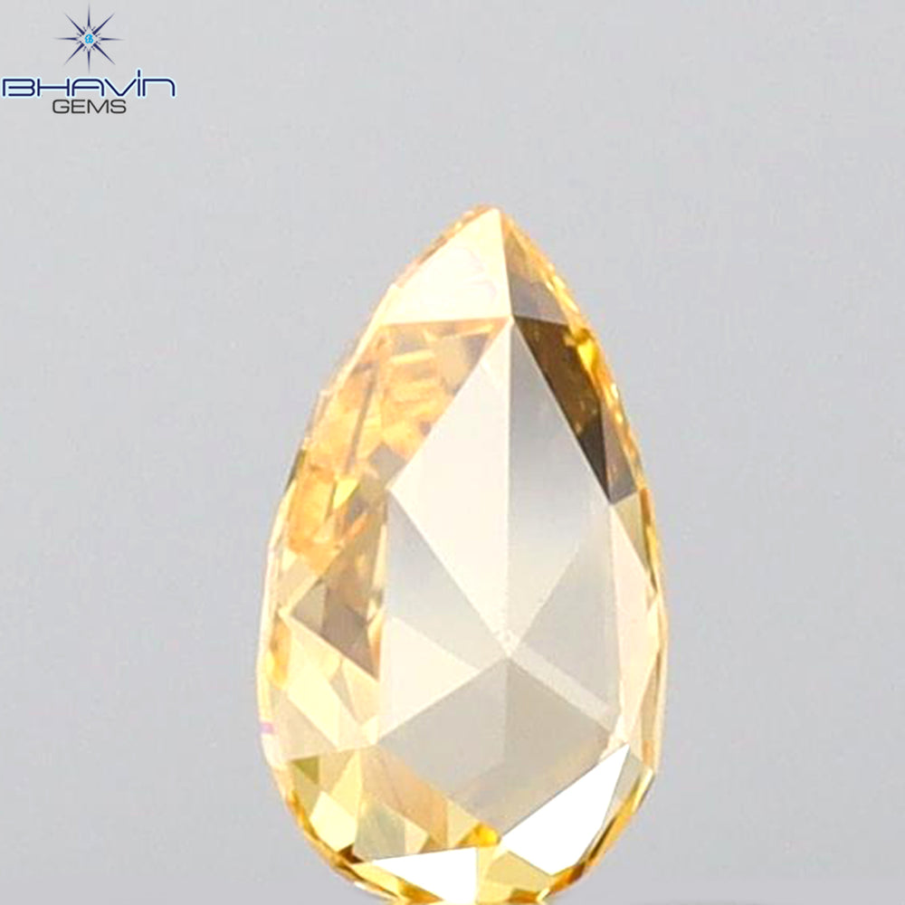 0.16 CT Pear Shape Natural Diamond Orange Color VS1 Clarity (4.83 MM)