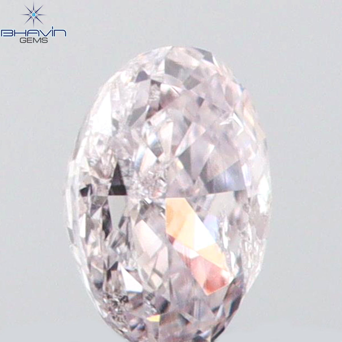 0.30 CT オーバル シェイプ ナチュラル ダイヤモンド ピンク カラー VS2 クラリティ (5.09 MM)