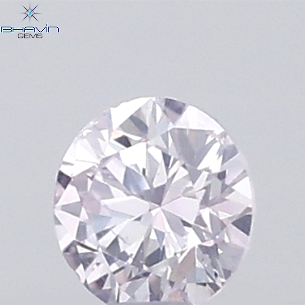 0.04 CT Round Natural Diamond Pink Color VS-SI Clarity