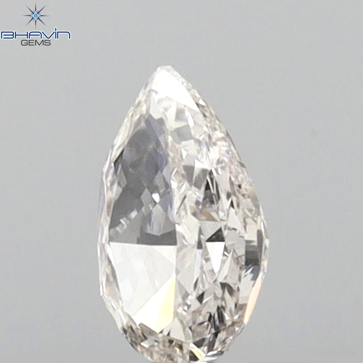 0.23 CT ペアシェイプ 天然ダイヤモンド ピンクカラー VS1 クラリティ (4.98 MM)