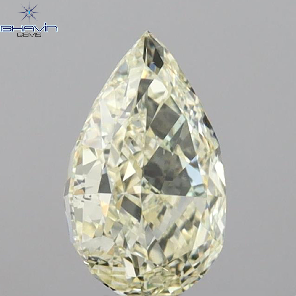 GIA Certified 1.61 CT Pear Diamond U to V Range Color Natural  Diamond (9.43 MM)