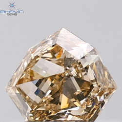 1.01 CT Shield Shape Natural Diamond Brown Color SI1 Clarity (5.44 MM)