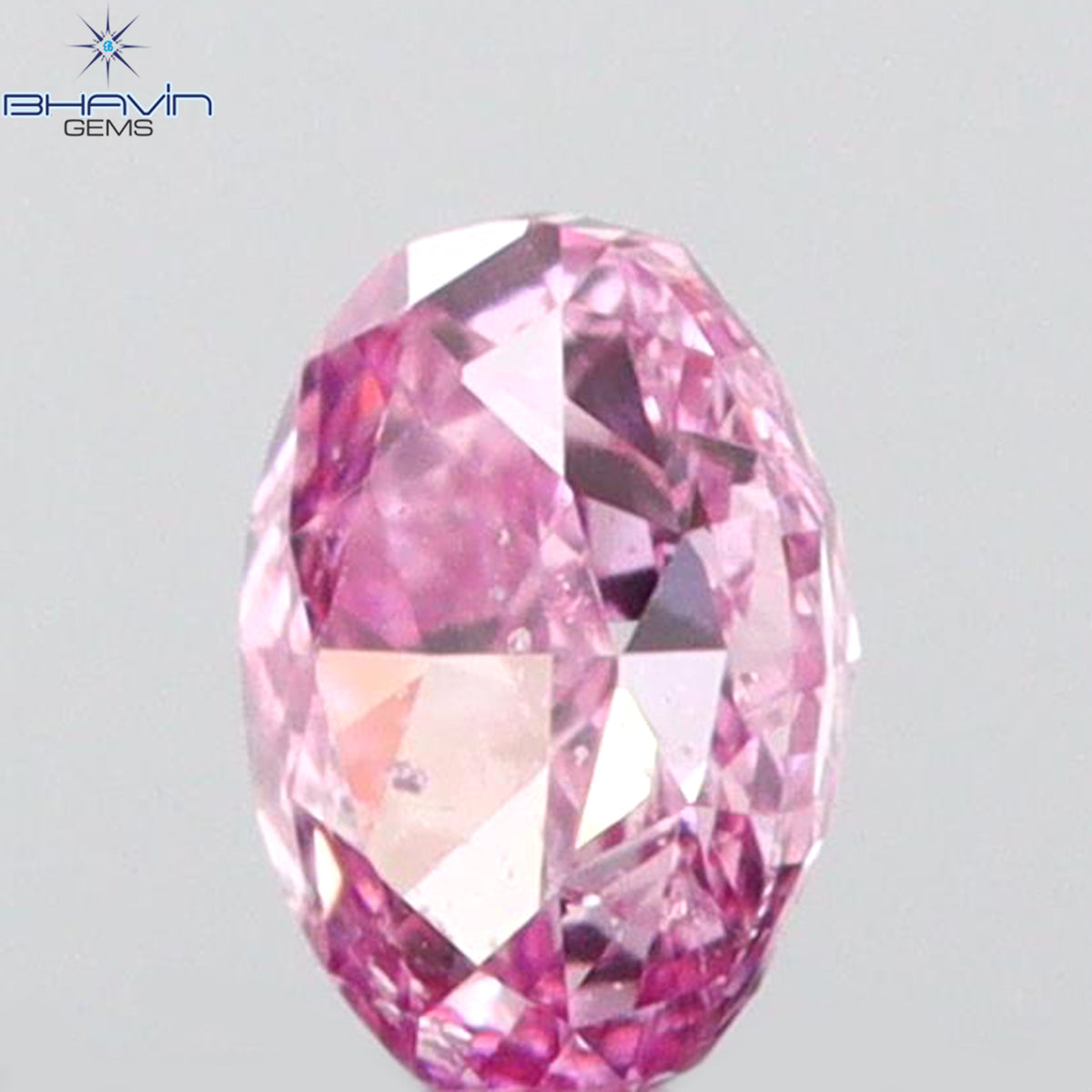0.06 CT Oval Shape Natural Diamond VIVID Pink (Argyle) Color SI1 Clarity (2.70 MM)