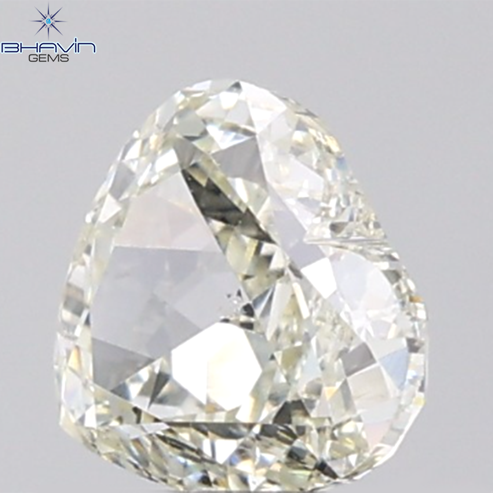 1.00 CT Heart Diamond Natural Yellow Color SI2 Clarity (6.21 MM)